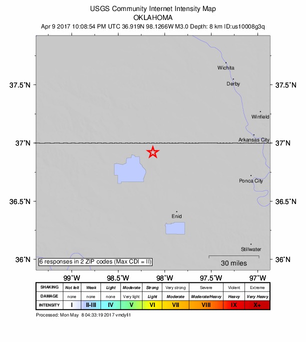 Did You Feel It? map: shaking reported by the public