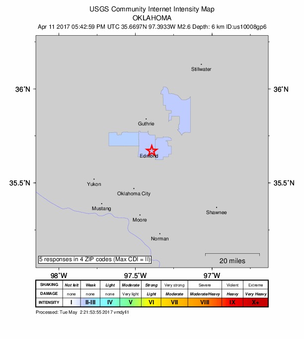 Did You Feel It? map: shaking reported by the public