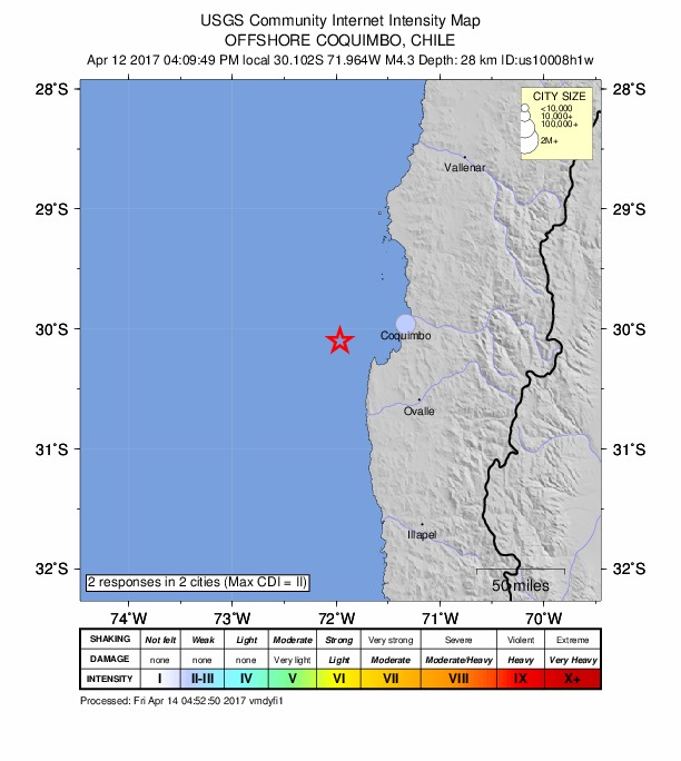 Did You Feel It? map: shaking reported by the public