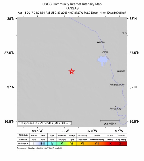 Did You Feel It? map: shaking reported by the public