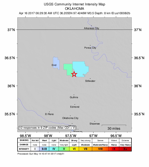 Did You Feel It? map: shaking reported by the public