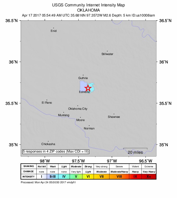 Did You Feel It? map: shaking reported by the public