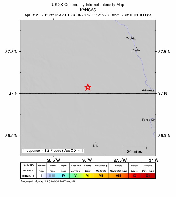 Did You Feel It? map: shaking reported by the public
