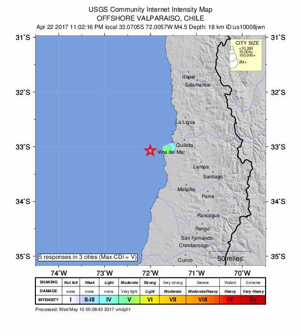 Did You Feel It? map: shaking reported by the public