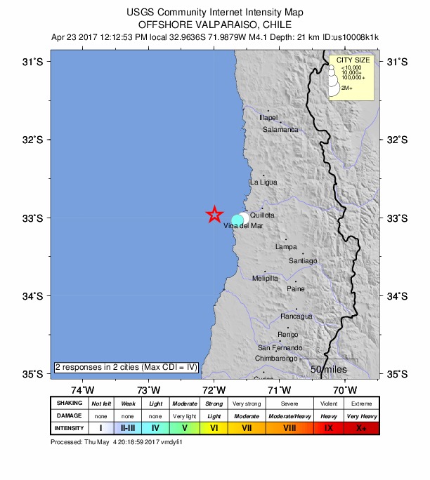 Did You Feel It? map: shaking reported by the public