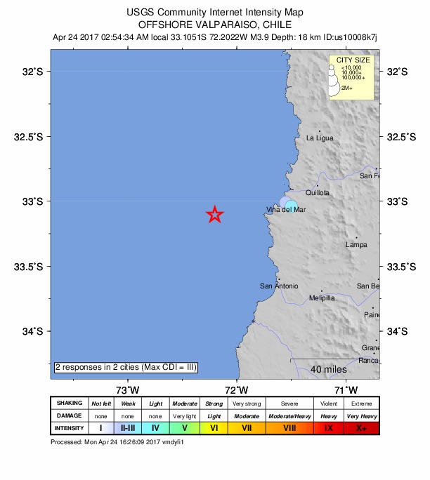 Did You Feel It? map: shaking reported by the public