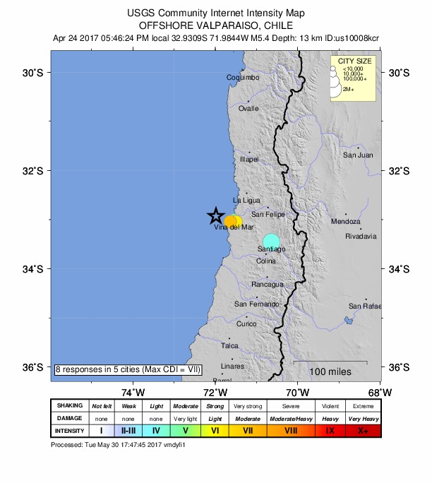Did You Feel It? map: shaking reported by the public