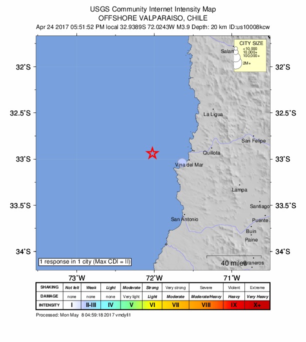 Did You Feel It? map: shaking reported by the public
