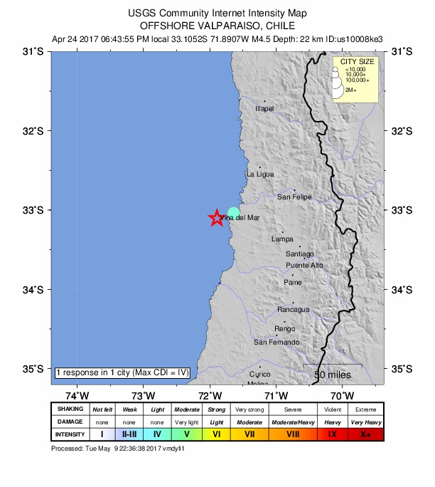 Did You Feel It? map: shaking reported by the public