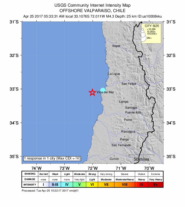 Did You Feel It? map: shaking reported by the public