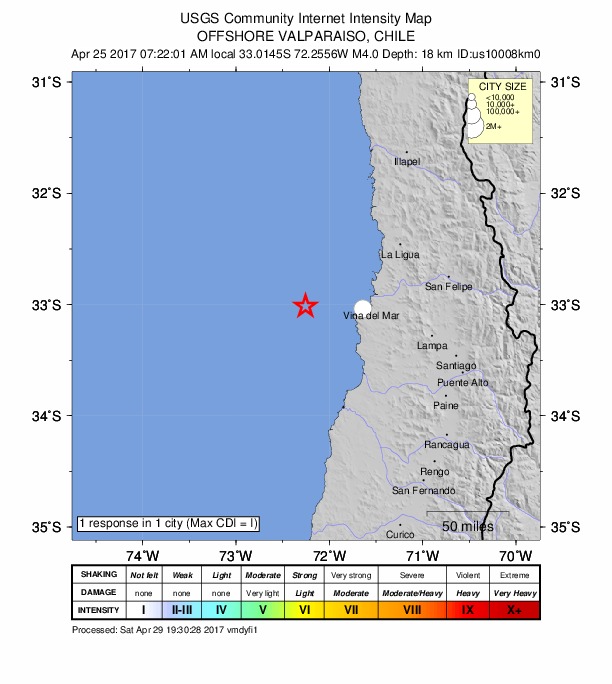 Did You Feel It? map: shaking reported by the public