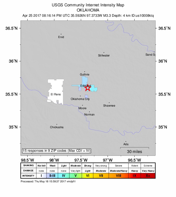 Did You Feel It? map: shaking reported by the public