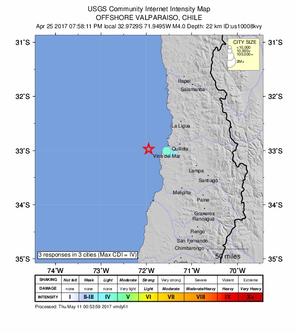 Did You Feel It? map: shaking reported by the public