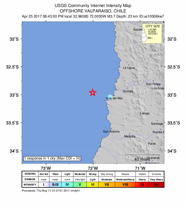 Did You Feel It? map: shaking reported by the public