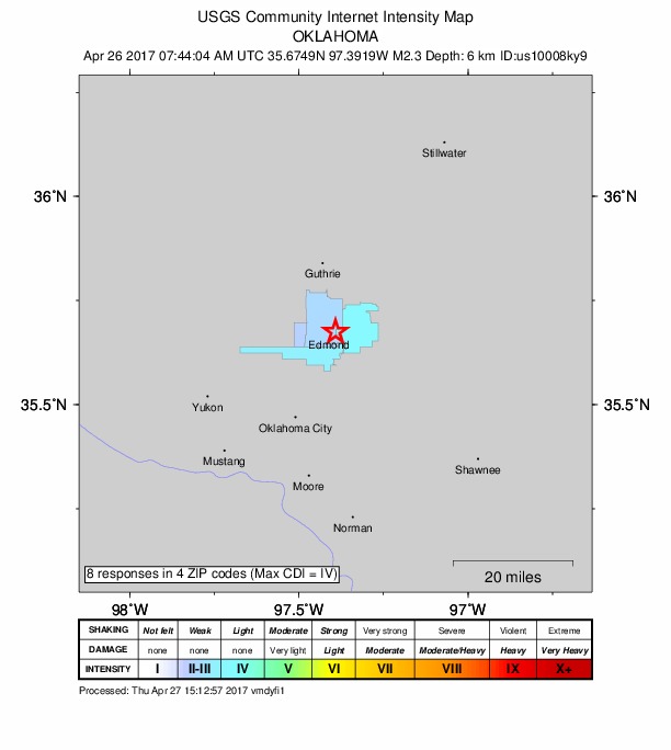 Did You Feel It? map: shaking reported by the public