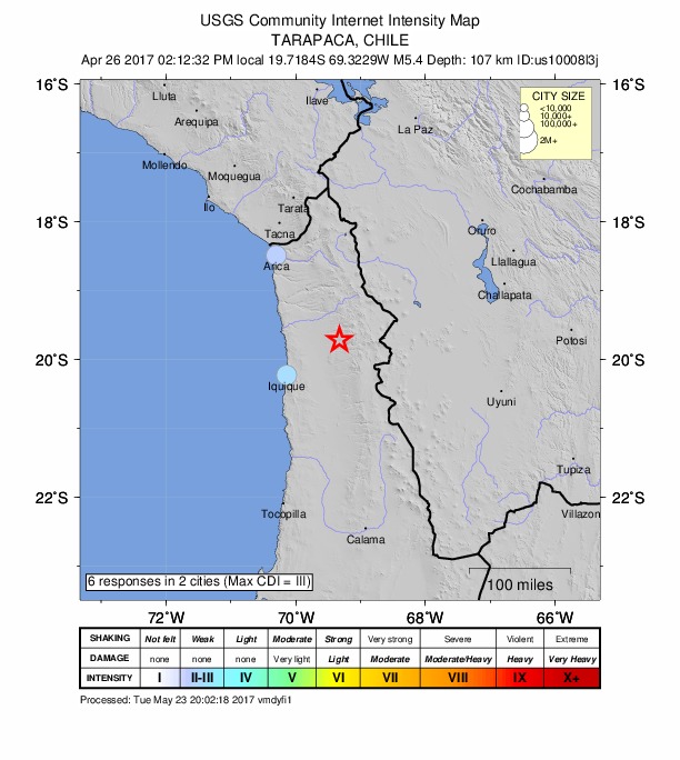 Did You Feel It? map: shaking reported by the public