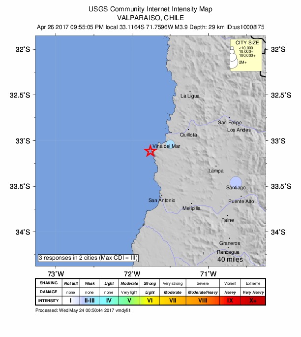 Did You Feel It? map: shaking reported by the public