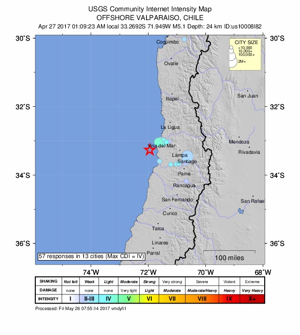 Did You Feel It? map: shaking reported by the public