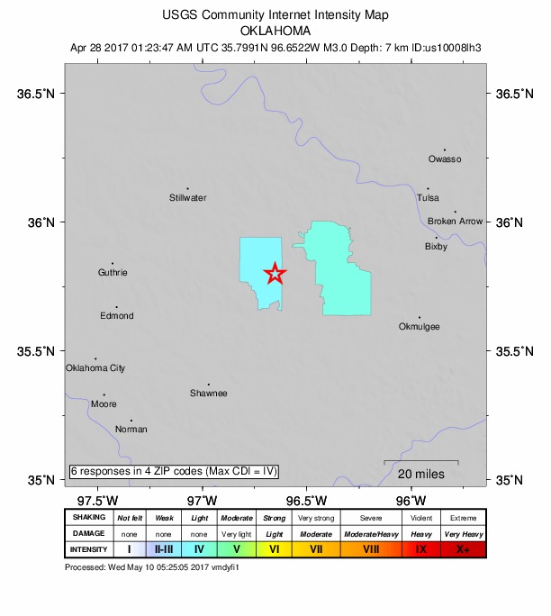 Did You Feel It? map: shaking reported by the public