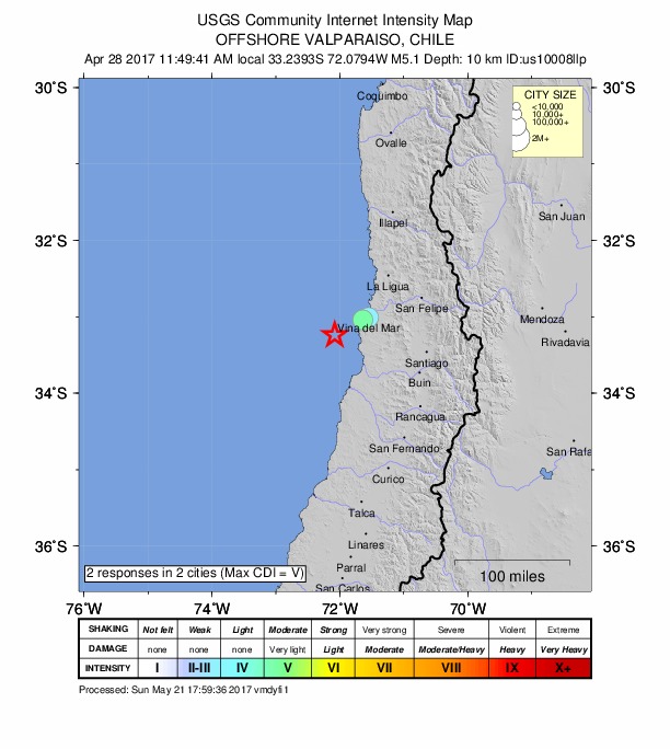 Did You Feel It? map: shaking reported by the public