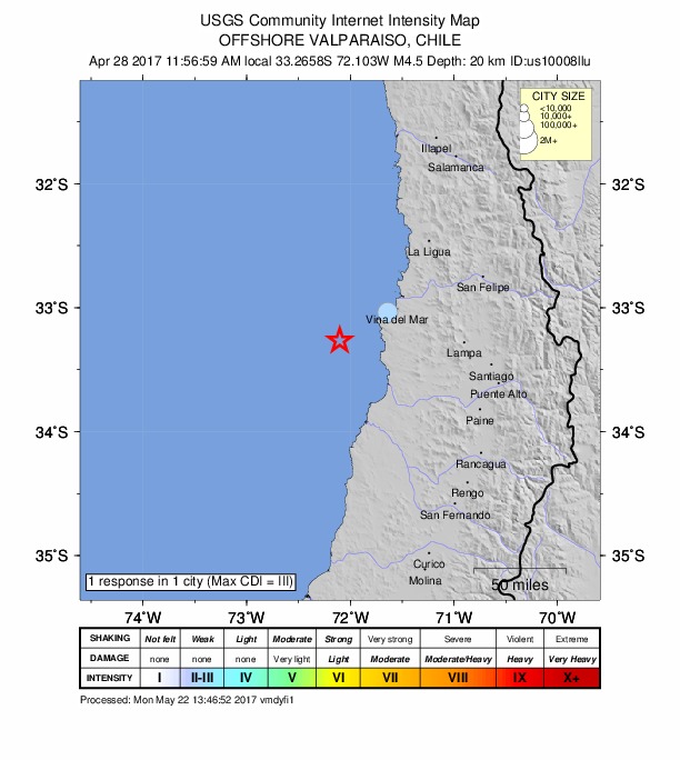 Did You Feel It? map: shaking reported by the public