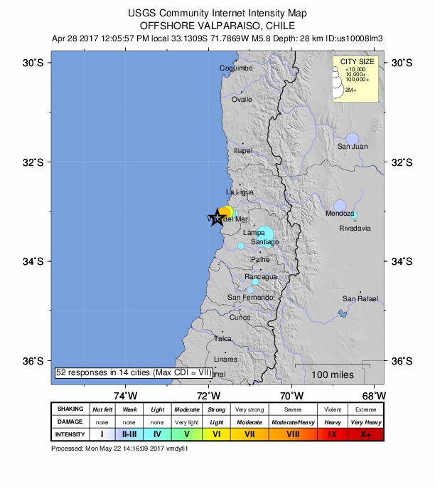 Did You Feel It? map: shaking reported by the public