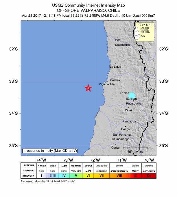 Did You Feel It? map: shaking reported by the public