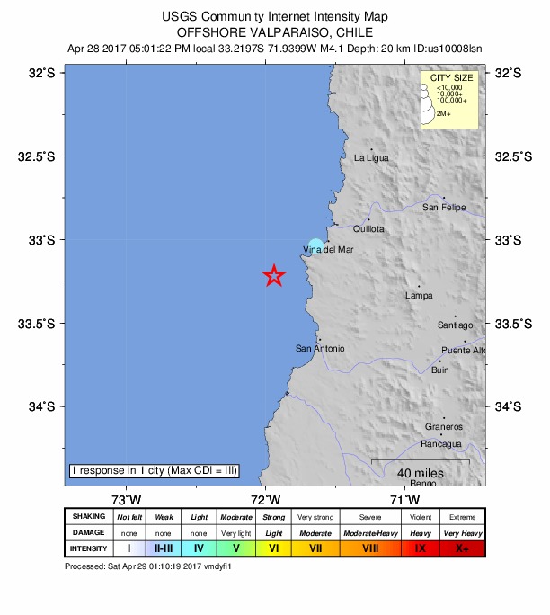 Did You Feel It? map: shaking reported by the public