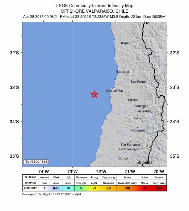 Did You Feel It? map: shaking reported by the public