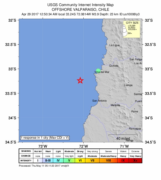 Did You Feel It? map: shaking reported by the public