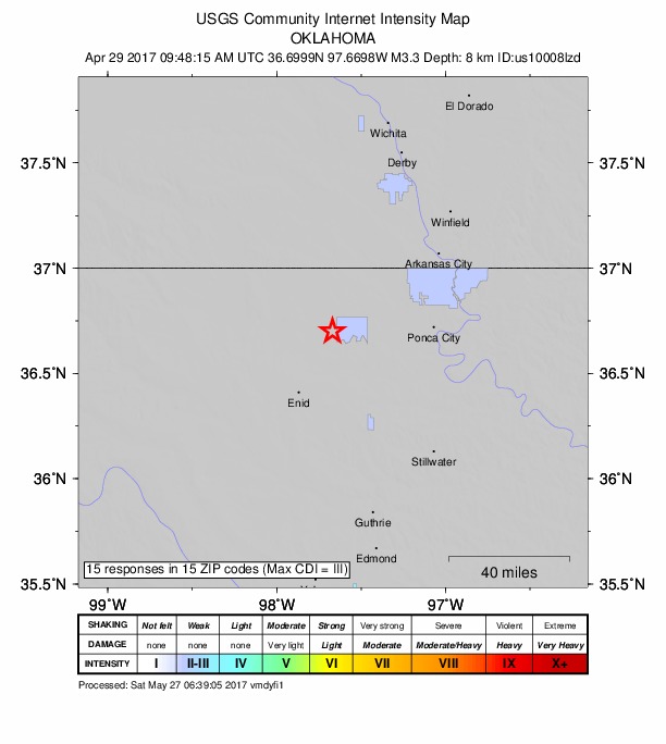 Did You Feel It? map: shaking reported by the public