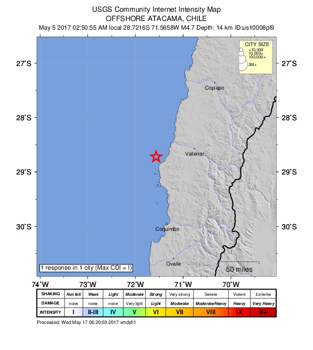 Did You Feel It? map: shaking reported by the public