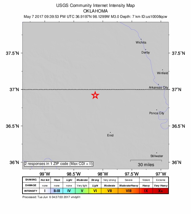 Did You Feel It? map: shaking reported by the public