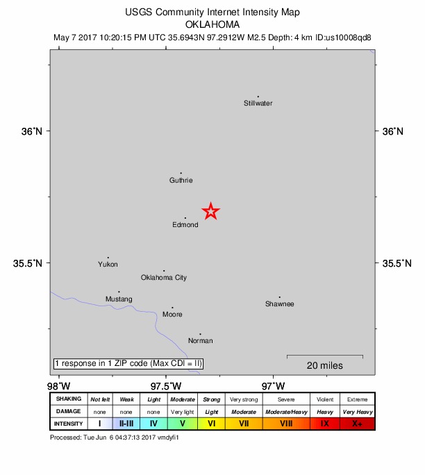 Did You Feel It? map: shaking reported by the public