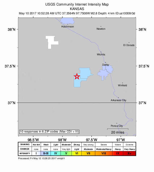 Did You Feel It? map: shaking reported by the public