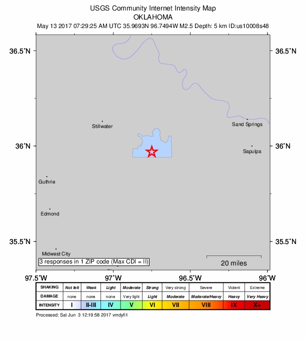 Did You Feel It? map: shaking reported by the public