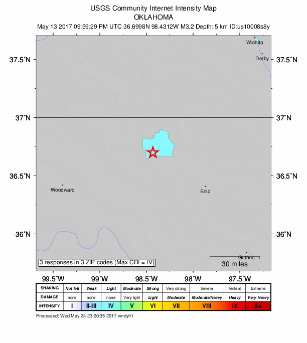 Did You Feel It? map: shaking reported by the public