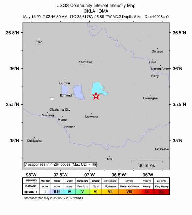 Did You Feel It? map: shaking reported by the public