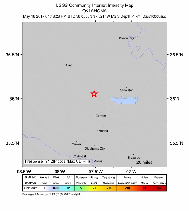 Did You Feel It? map: shaking reported by the public
