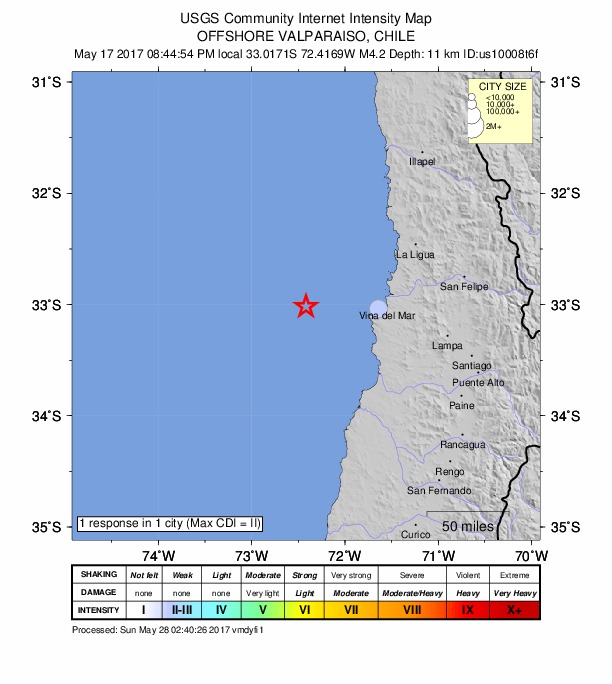 Did You Feel It? map: shaking reported by the public
