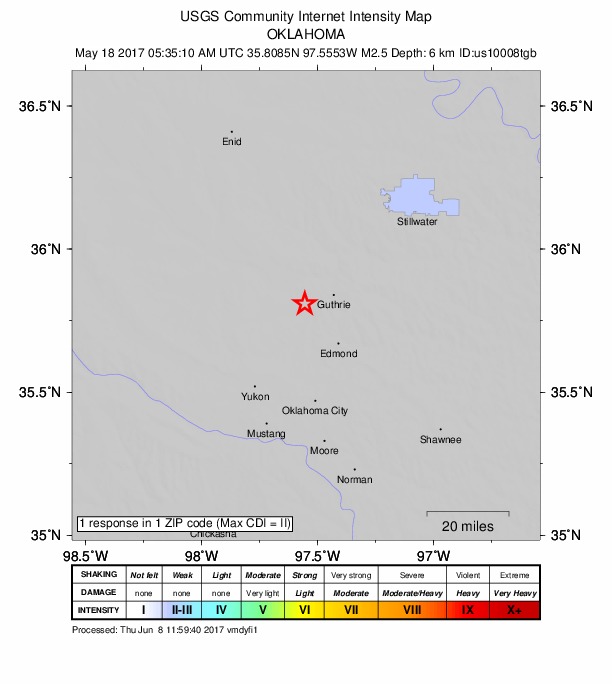 Did You Feel It? map: shaking reported by the public