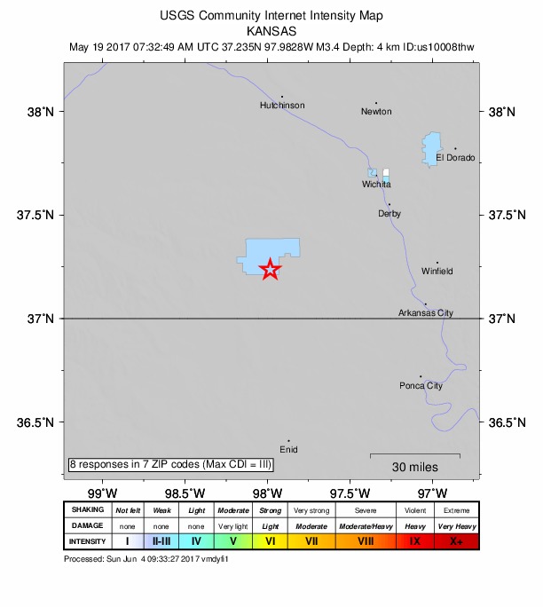 Did You Feel It? map: shaking reported by the public