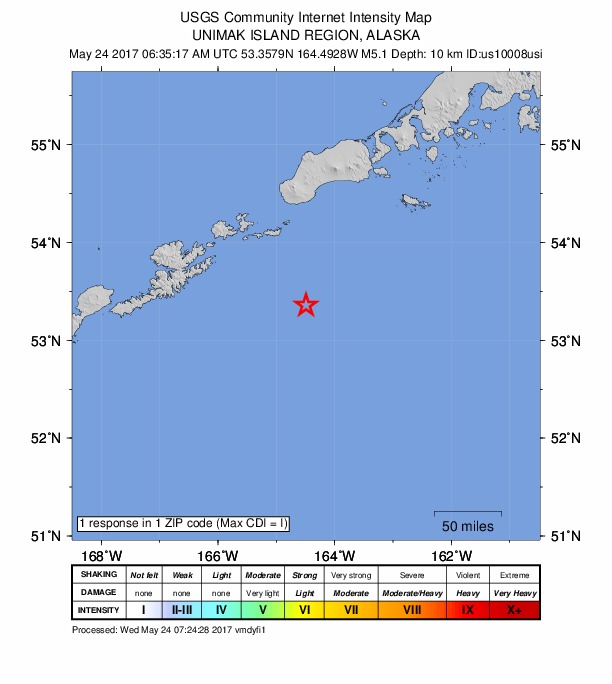 Did You Feel It? map: shaking reported by the public