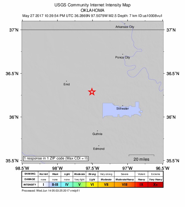 Did You Feel It? map: shaking reported by the public