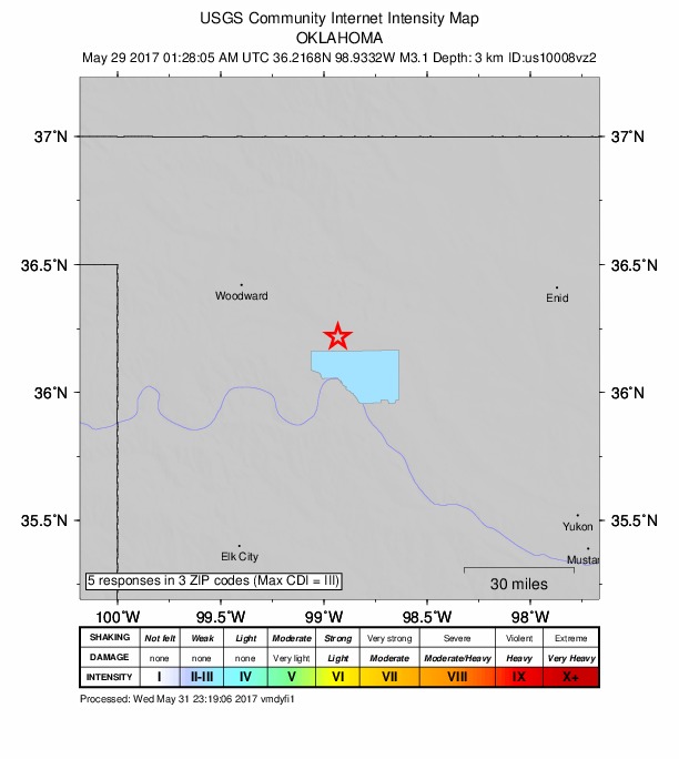 Did You Feel It? map: shaking reported by the public