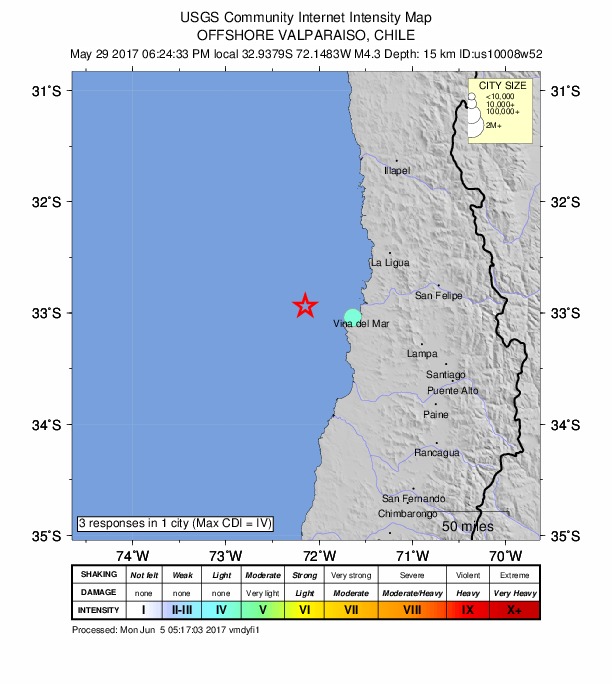 Did You Feel It? map: shaking reported by the public