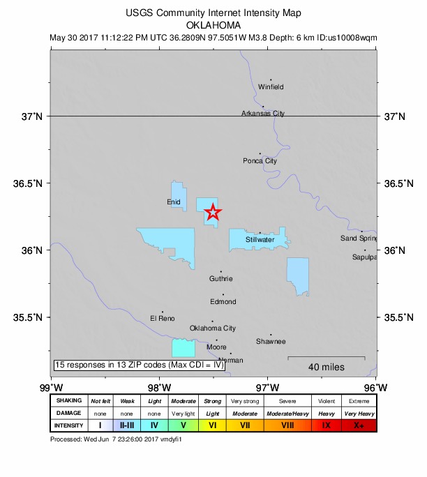 Did You Feel It? map: shaking reported by the public