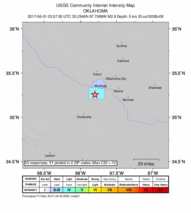 Did You Feel It? map: shaking reported by the public