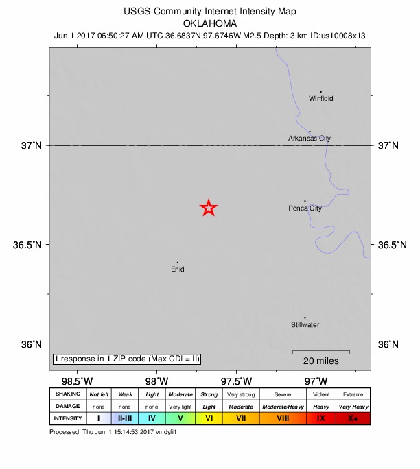 Did You Feel It? map: shaking reported by the public