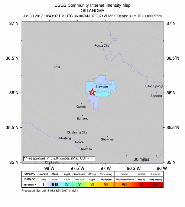Did You Feel It? map: shaking reported by the public